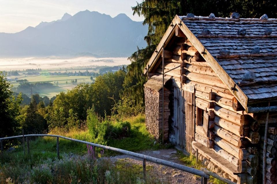 Freilichtmuseum Glentleiten, Almgebäude von der Mordaualm, Lkr. BGL, Hausname Brunnerkaser